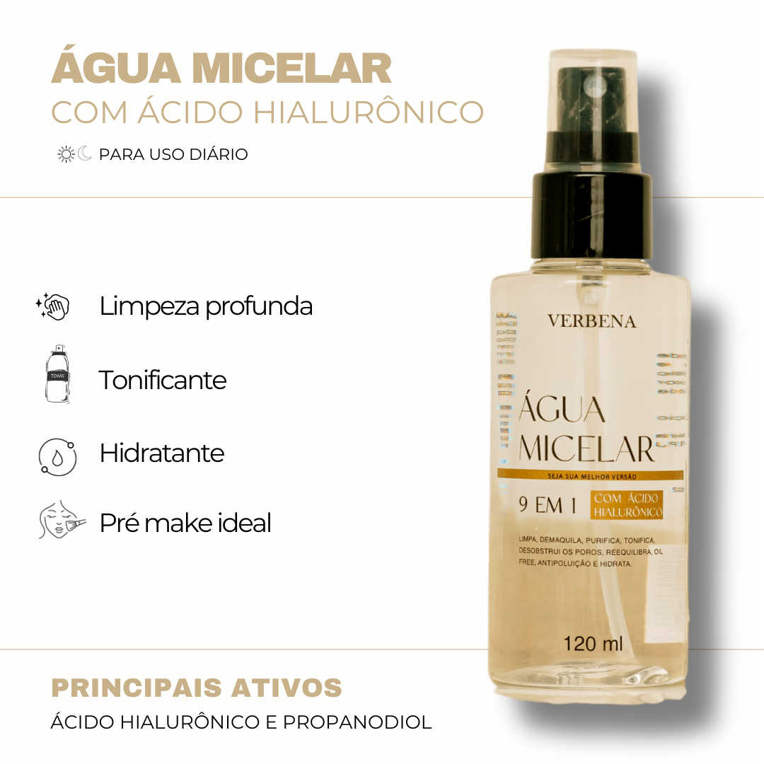 Água Micelar 9 em 1 Verbena – Limpeza e Viço em Cada Gota